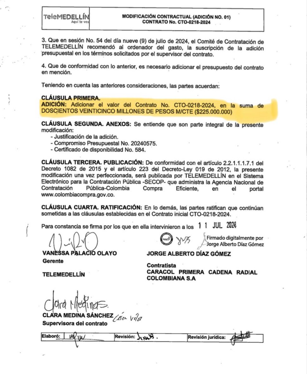 Atención: La millonaria pauta de Federico Gutiérrez a Caracol supera los $875.000.000. ¿Se trata de todo un aparato de lavado de imágen a través de Telemedellín?