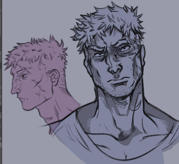 VILLAGEOFWRONG's tweet photo. i haven't been able to get out of monochrome headshot land since the new year GAH https://t.co/aoXcuZWoLU