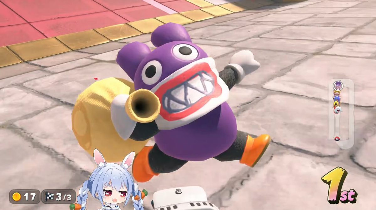 マリカワールド1位耐久おつぺこ～！ 1位おめでとー🎉遅い時間まで諦めずに頑張ったぺこちゃんさすが👏有言実行！ 今回で色んなコースを走れたし、コイン集めやアイテムを使うタイミングとか色々学べてまた成長した気がする！  これはゲーム祭も楽しみやね👀座学も頑張って ...