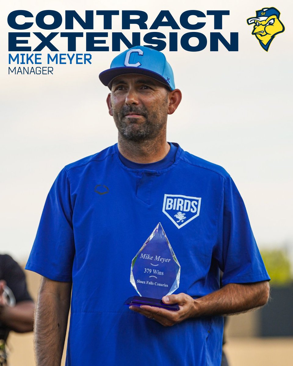 Sioux Falls Canaries Extend Contract of Manager Mike Meyer

Read the full article here: sfcanaries.com/press-box/news…