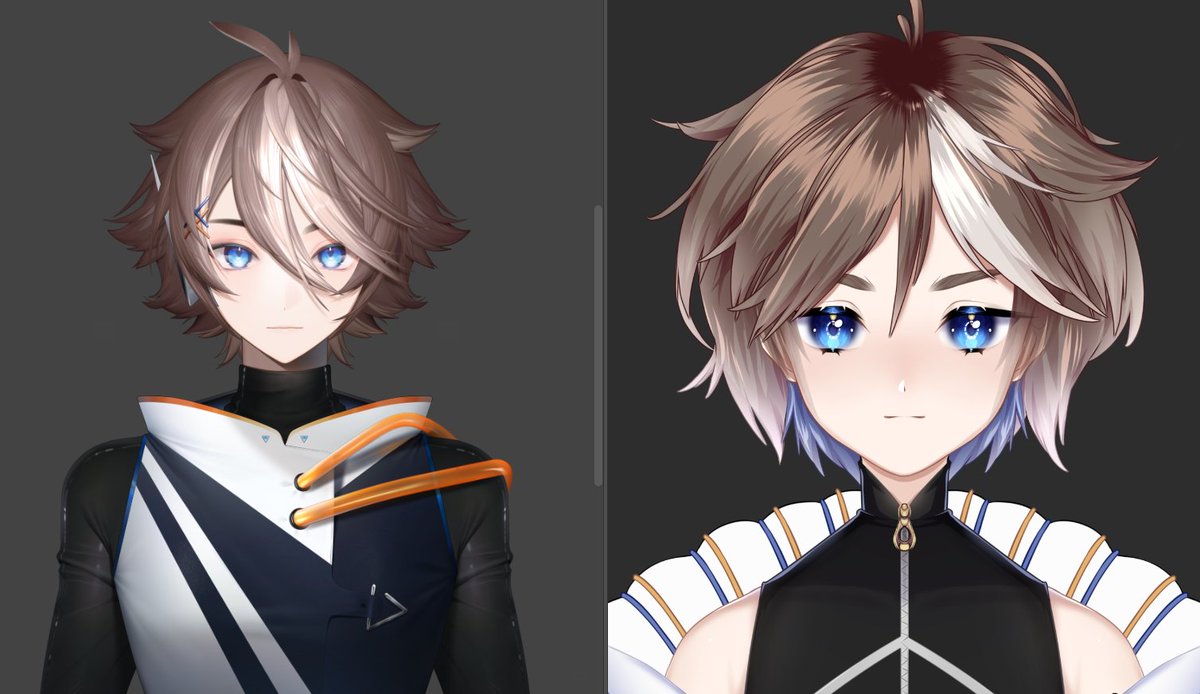 It's been 5 years since I drew this guy for the first time. Very pleased to see the progress in my work!  
What do you think? (*´∀`*)

[ #Vtuber ‧ #ENVtubers ]