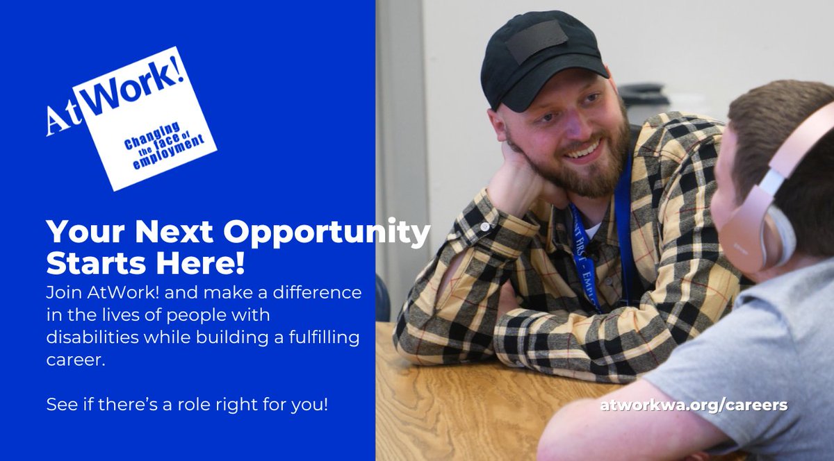 🌟 We’re hiring! AtWork! is growing, and we’re looking for compassionate, motivated people who believe in inclusive employment and community impact. Come build careers and change lives with us.
.
atworkwa.org/careers/