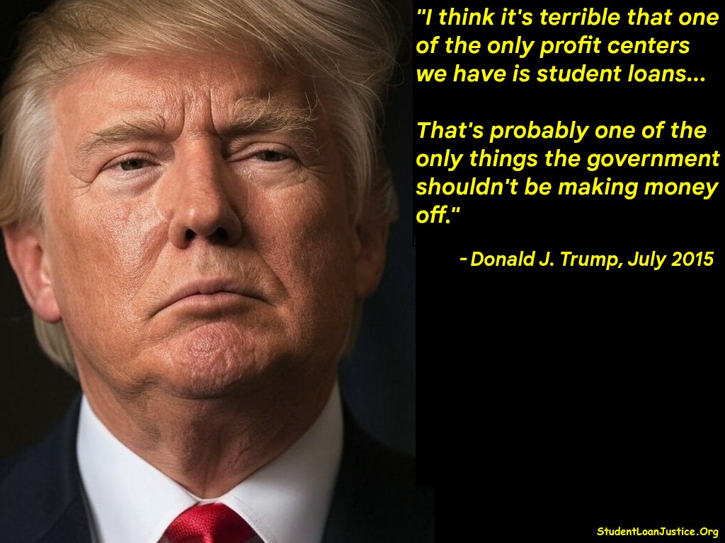 StudentLoanJus1's tweet image. Mr. President @RealDonaldTrump:

Mr. President,
 
The federal student loan program has failed, catastrophically, and you need to act.
 
I urgently request that you:
 
1. Immediately scrap the "new bankruptcy process" implemented under President Biden, which usurped the power to…