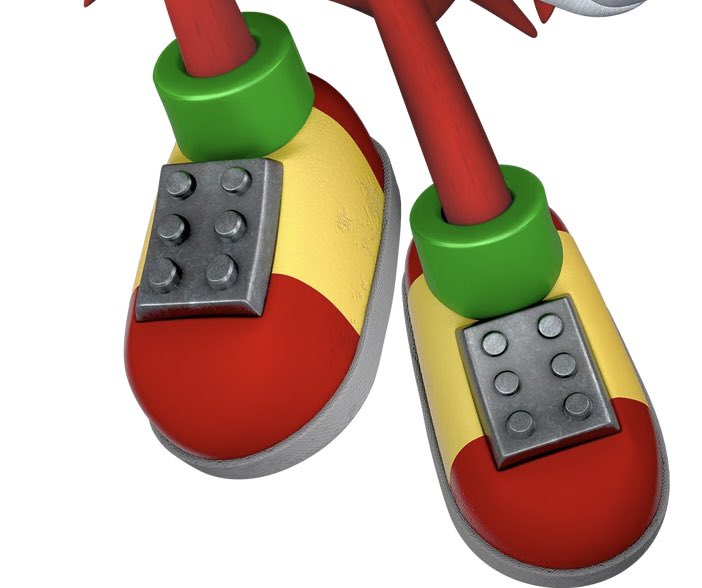 THENEWOmegan's tweet image. I really wanna discuss the fall off of Knuckles’s shoe design because it’s literally death by a thousand paper cuts.