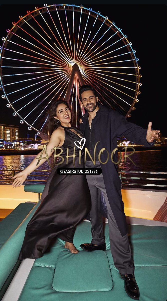 Its_marium's tweet photo. No Wayyy!!!  My Titanic Wish Got Fulfilled On Yacht 🔥😭♥️

 #AbhiNoor https://t.co/qMEEeCSQaT