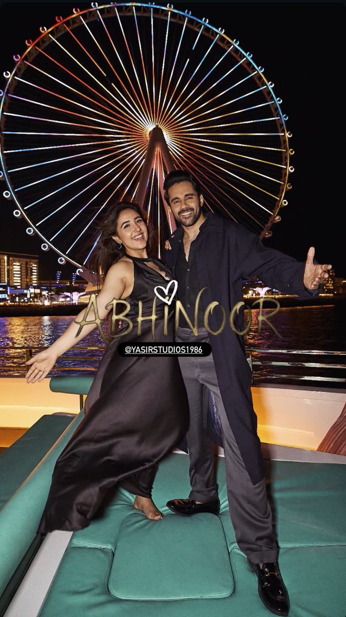 Its_marium's tweet photo. No Wayyy!!!  My Titanic Wish Got Fulfilled On Yacht 🔥😭♥️

 #AbhiNoor https://t.co/qMEEeCSQaT