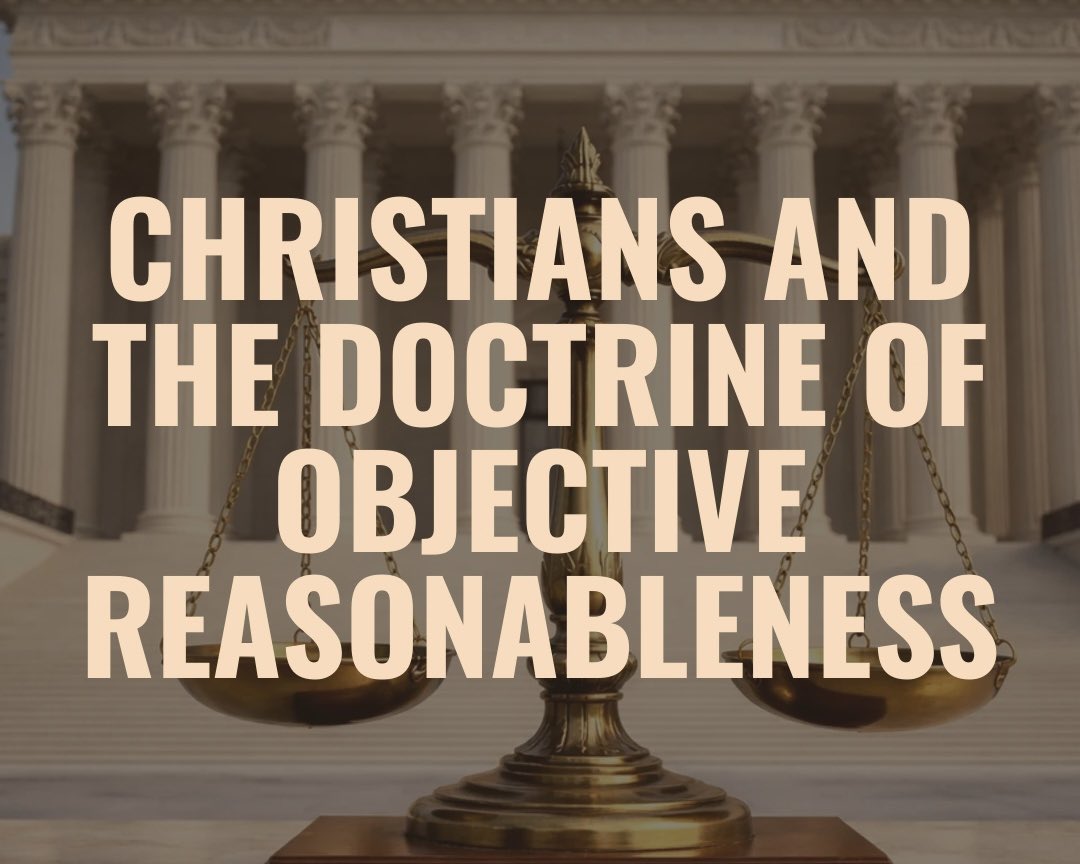 Chris_Hohnholz's tweet image. In light of the recent #ICE involved shooting in #Minneapolis, and all the online rhetoric surrounding it, I believe it is necessary for Christians to understand the legal doctrine of Objective Reasonableness and why it is important to us. (See link below)