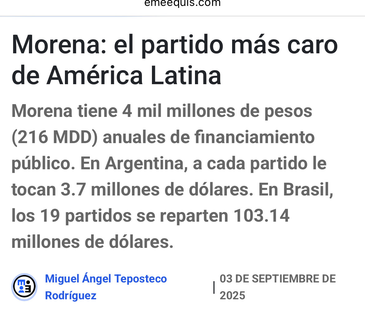 <a href="/PartidoMorenaMx/">Morena</a> Pues ojalá ustedes fueran como ese “poste de luz”, y no hicieran nada, pero nos cuestan varios “postes” directamente en presupuesto, y muchos más en destrozos y corruptelas.

El partido más caro de América Latina… y para lo que sirven.