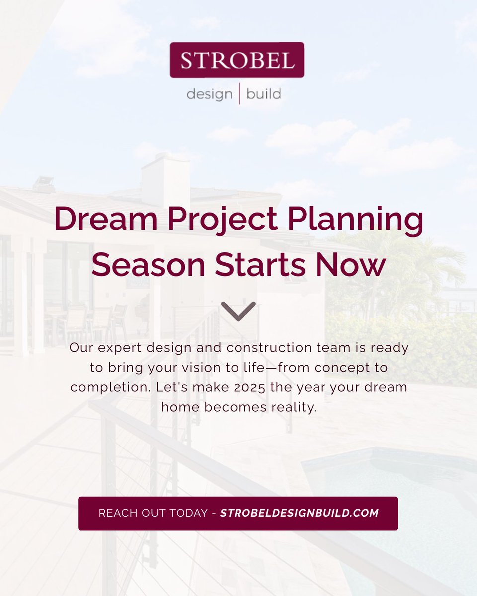 DesignStrobel's tweet image. New year, new possibilities 🌟 Our expert team brings your vision to life with luxury remodeling solutions from concept to completion. What's your dream project for 2026? strobeldesignbuild.com

#StrobelDesignBuild #LuxuryRemodel #DesignBuild #HomeRenovation #DreamHome