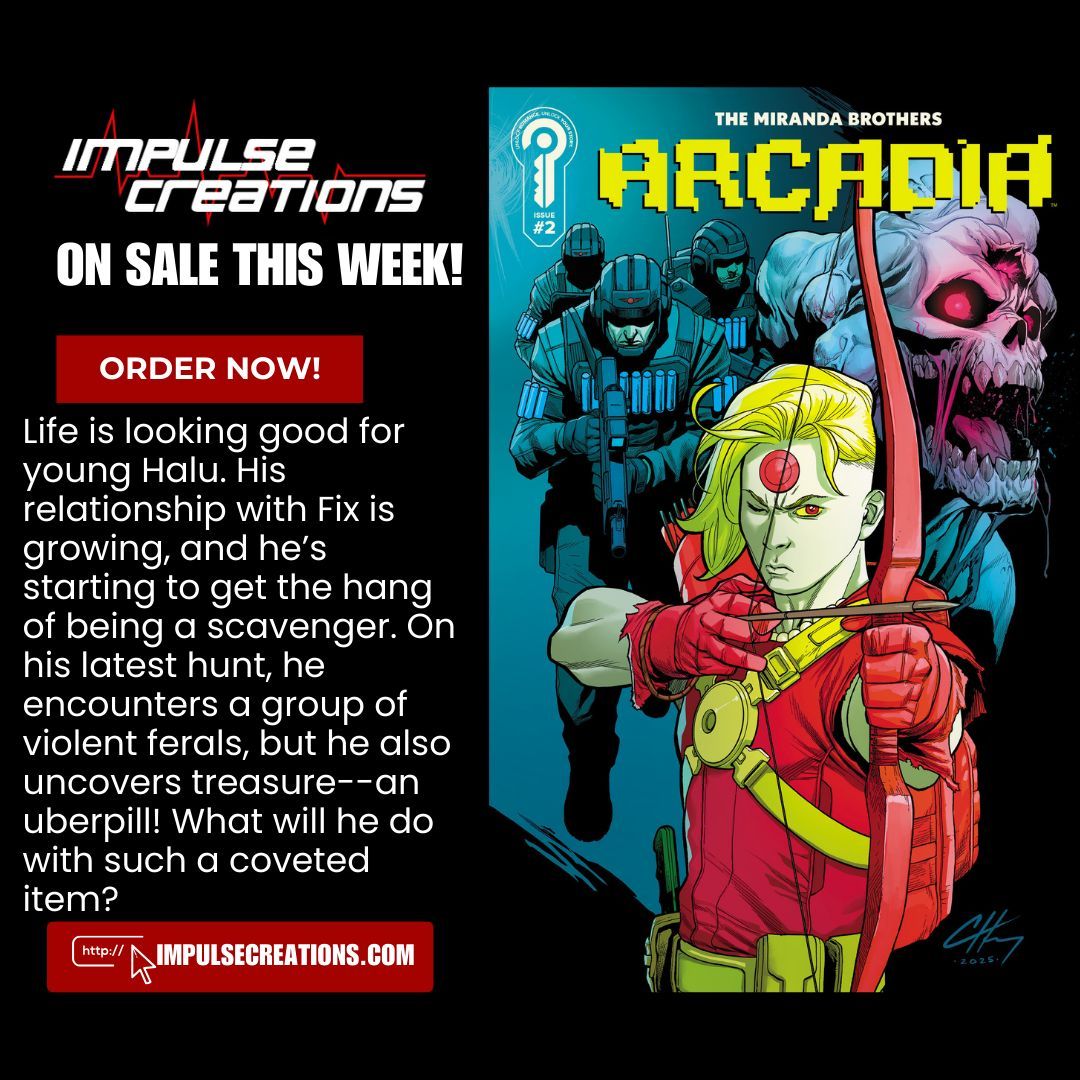 ImpulseC's tweet image. Go deeper into the epic new adventure with the Miranda Brothers, creators of Blade Forger and We Live!
On sale this week!
impulsecreations.com/collections/ig… @InakiMiranda @ignitionpress @RoyleFlaco