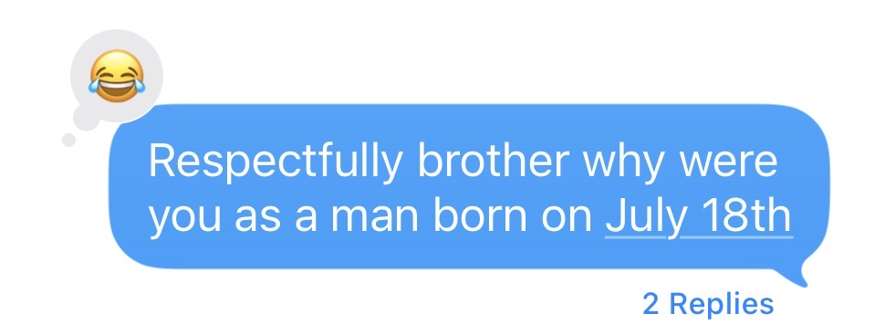 oldethug's tweet image. just found out my bros birthday and I might have to cut him off 🙂‍↔️