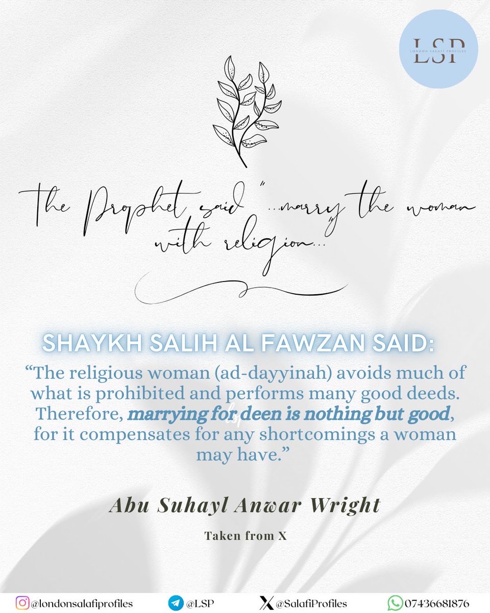 SalafiProfiles's tweet photo. Marrying for deen is nothing but good💎

#LondonSalafiProfiles #Marriage #Salafi #SalafiMarriage #Salafiyyah https://t.co/ZOv3HfG46S
