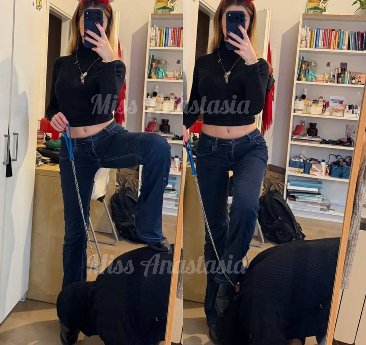 The winter exam session is about to begin at university. Meanwhile, I’ve also locked up a professor’s assistant. I’m curious to see how nervous he’ll get when I arrive with his keys dangling from my necklace  🤭