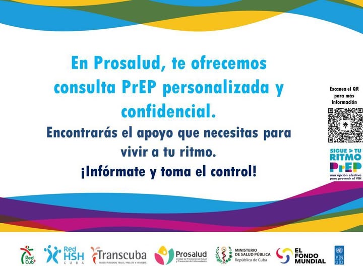 Sabías que en Prosalud ofrecemos consulta gratuita de PrEP?
Evaluación de riesgo
Orientación personalizada
Seguimiento médico seguro
Acceso a medicamento (según criterios clínicos)
Tu salud sexual es importante. 
Ave 27 e/A y B, Vedado.
#Prosalud #SigueATuRitmoPrEP