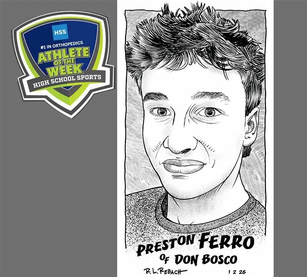Congratulations to New Jersey Rockets 16U forward Preston Ferro on being named North Jersey Athlete of the week! 

- Preston Ferro is skating on center ice.

Three weeks and nine games into the winter season, the Don Bosco sophomore is quickly making a name for himself in the New