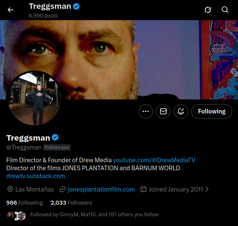 I'd like to see this guy get more followers.
<a href="/Treggsman/">Treggsman</a>