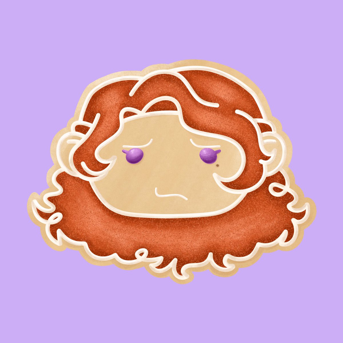 Paravilintiniay's tweet image. ROSEMARY COOKIE BY @t1nshark UPON YE!!!! 

Alistair made it and Rosemary holds it up and says “why am I frowning :((“ while making the exact face lmao