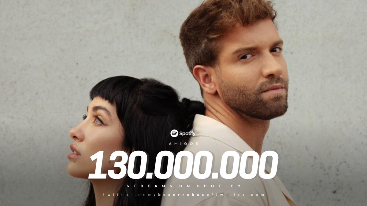 “Amigos” de Pablo Alborán y Maria Becerra ha superado los 130M de streams en Spotify!  

— Es la canción #20 de La Nena De Argentina que alcanza la cifra en la plataforma.