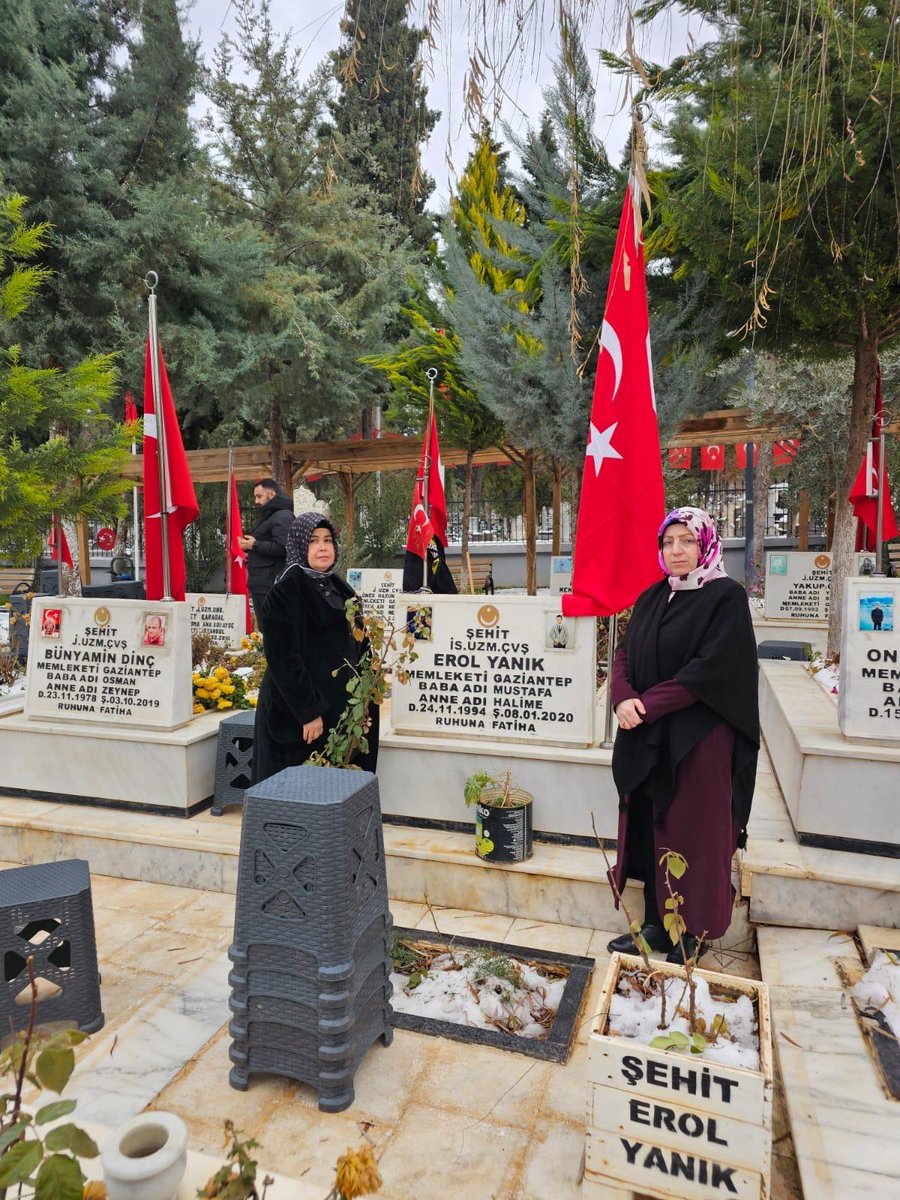 İl Sosyal Politikalar Birim Üyelerimiz, İl Kadın Kolları Sosyal Politikalar Birim Başkanımız Sayın Züleyha Okuyucu ve yönetim kurulu üyelerimiz ile birlikte, aziz şehidimiz Erol Yanık’ın sene-i devriyesi dolayısıyla şehitlikte gerçekleştirilen  mevlidi şerifine  katılım sağladık.