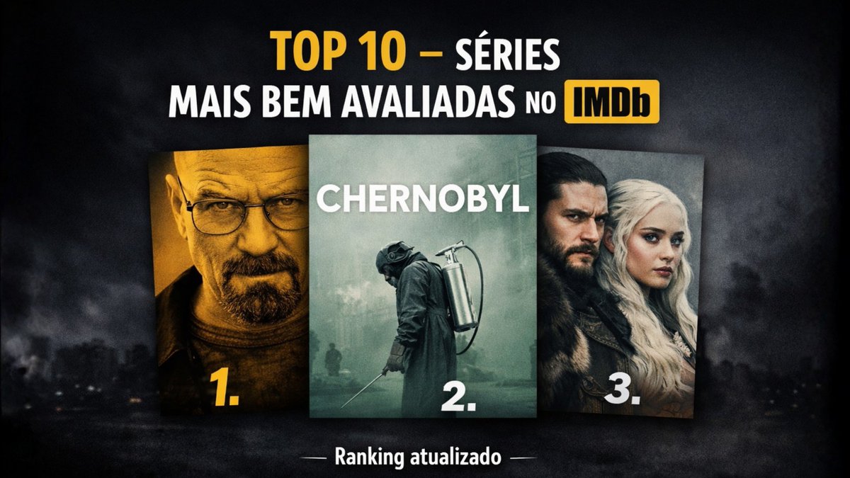 UGeekland96195's tweet photo. As 10 séries MAIS BEM AVALIADAS da história no IMDb! Breaking Bad reina absoluto... Qual sua top 1? Comenta! #MelhoresSeries #IMDbTop10
Segue o fio. 👀👇 https://t.co/bk3DHbHZ1t