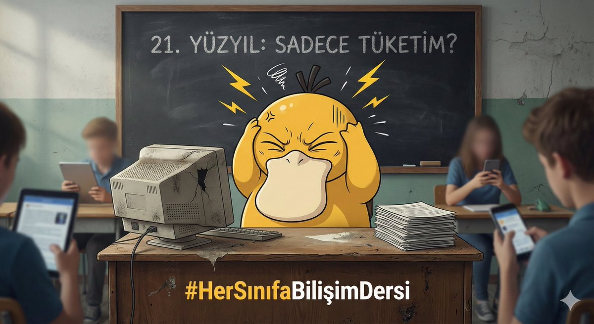 Başımız ağrıyor... Neden mi? Çünkü 21. yüzyıldayız ama hala teknolojiyi sadece "tüketen" bir nesil yetiştirme lüksümüz var sanıyoruz. 🤯

Artık mazeret yok, erteleme yok. Gelecek beklemez. Bu bir istek değil, bir zorunluluktur: #HerSınıfaBilişimDersi <a href="/mserdark/">M. Serdar Kuzuloğlu</a> <a href="/tcmeb/">Millî Eğitim Bakanlığı</a>