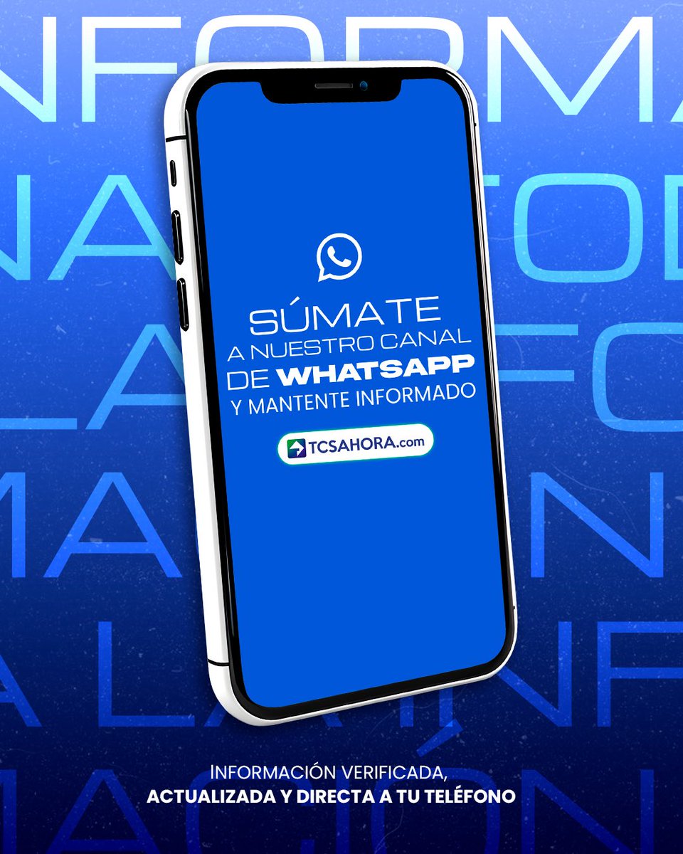 🚨 La información que importa, en el lugar correcto.

🤝🏻Súmate a nuestro canal de WhatsApp y recibe noticias verificadas y actualizadas todos los días.
📲 Fácil, rápido y directo.
🔗 whatsapp.com/channel/0029Va…