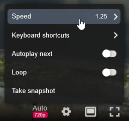 Comunidad, ahora pueden cambiar la velocidad de reproducción en los ajustes del reproductor.   

Selecciona la velocidad que más te guste y disfruta del contenido. ❤️