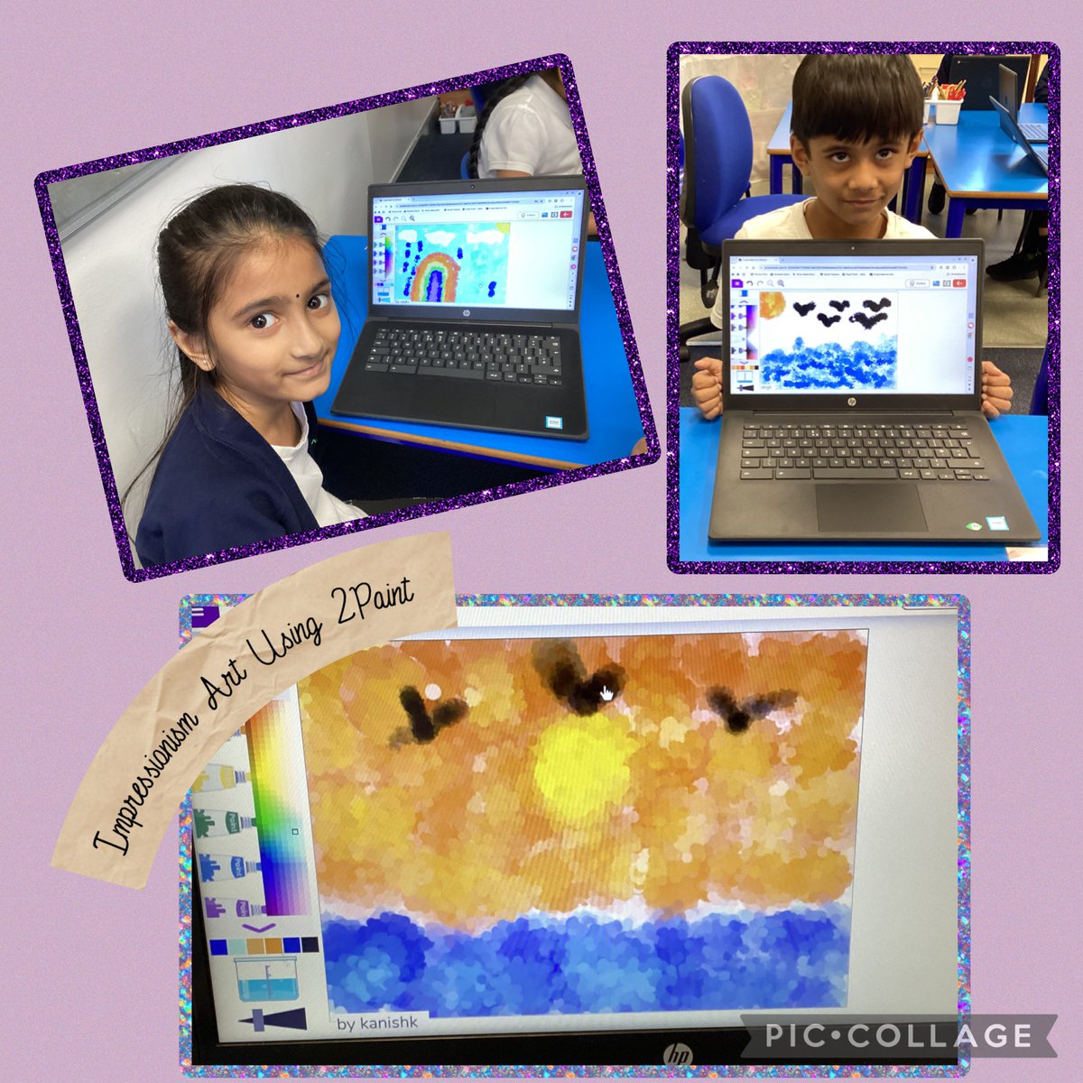 MrsFojdar_AMPA's tweet photo. In computing this week...2NF have been getting creative  using 2Paint! The children created their own artwork based on impressionist art! @AbbeyMead_TMET https://t.co/4To4SBcy5I