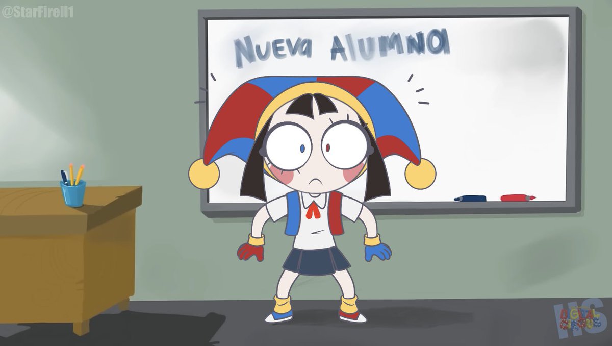 StarFirell1's tweet image. Another high school related adventure, but Caine got inspired by a hispanic web series from 2016 🫣 (esto no es nada serio, es solo por los jajas) 
#tadc #tadcpomni #tadcragatha #crossover