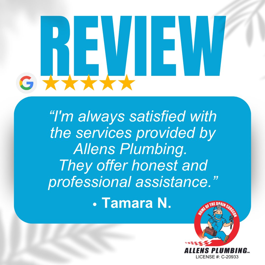 We truly appreciate your trust and support. Providing honest, professional service is what we strive for every customer, every time.

#AllensPlumbing #CustomerReview #HawaiiPlumbing #Mahalo