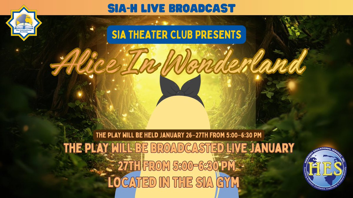 StarIntAcademy's tweet image. SIA Theater Club Presents: Alice in Wonderland Live psqr.io/WnSiUZCAGW via @ParentSquare
