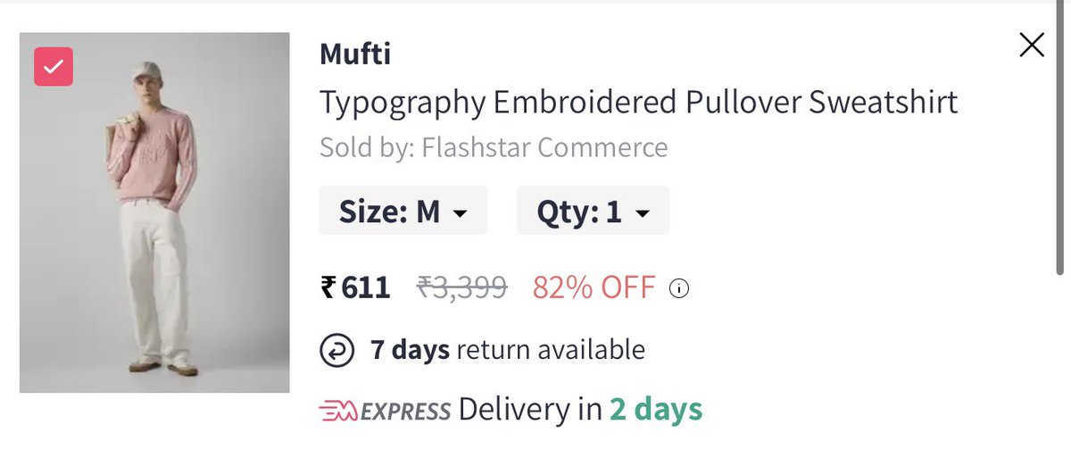 dealztrendz's tweet photo. Mufti Typography Embroidered Pullover Sweatshirt for ₹611

Check other size 

https://t.co/XC1zplXi4T https://t.co/gyow5g4EeH