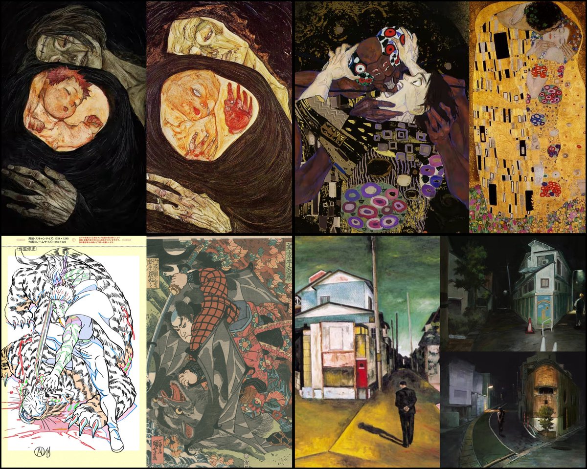 Go_Jover's tweet image. All historical paintings referenced in
JJK Season-3 Anime Opening “AIZO”