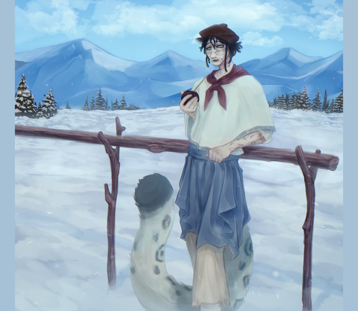 my oc Julne as a gaucho 🗿 ajúa #art #oc #originalcharacter