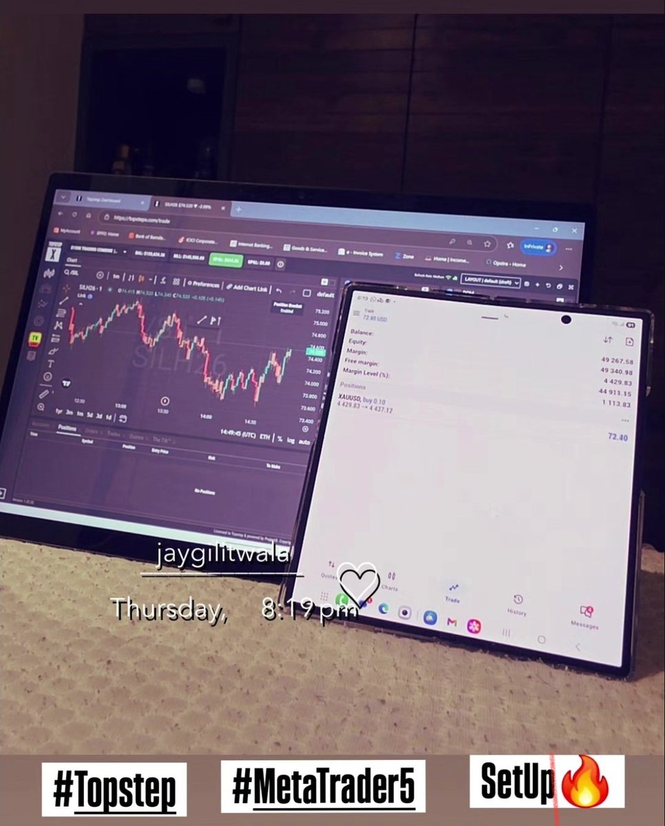 IndianStockNewz's tweet photo. This is not luck.
This is routine.
@jaygilitwala  📈
#jaygilitwala #Topstep #ForexLifestyle #MetaTrader5 #XAUUSD #TraderBrand #SetUp🔥 https://t.co/ikCF4eUqPv