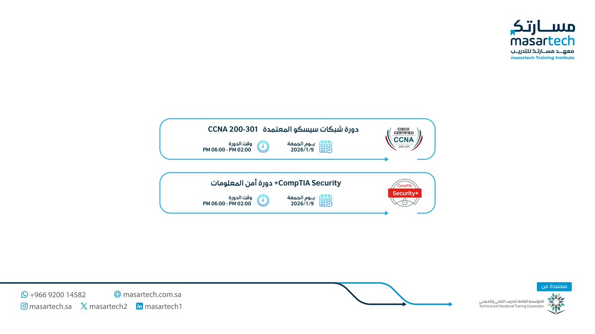 معهد مسارتك للتدريب tweet media