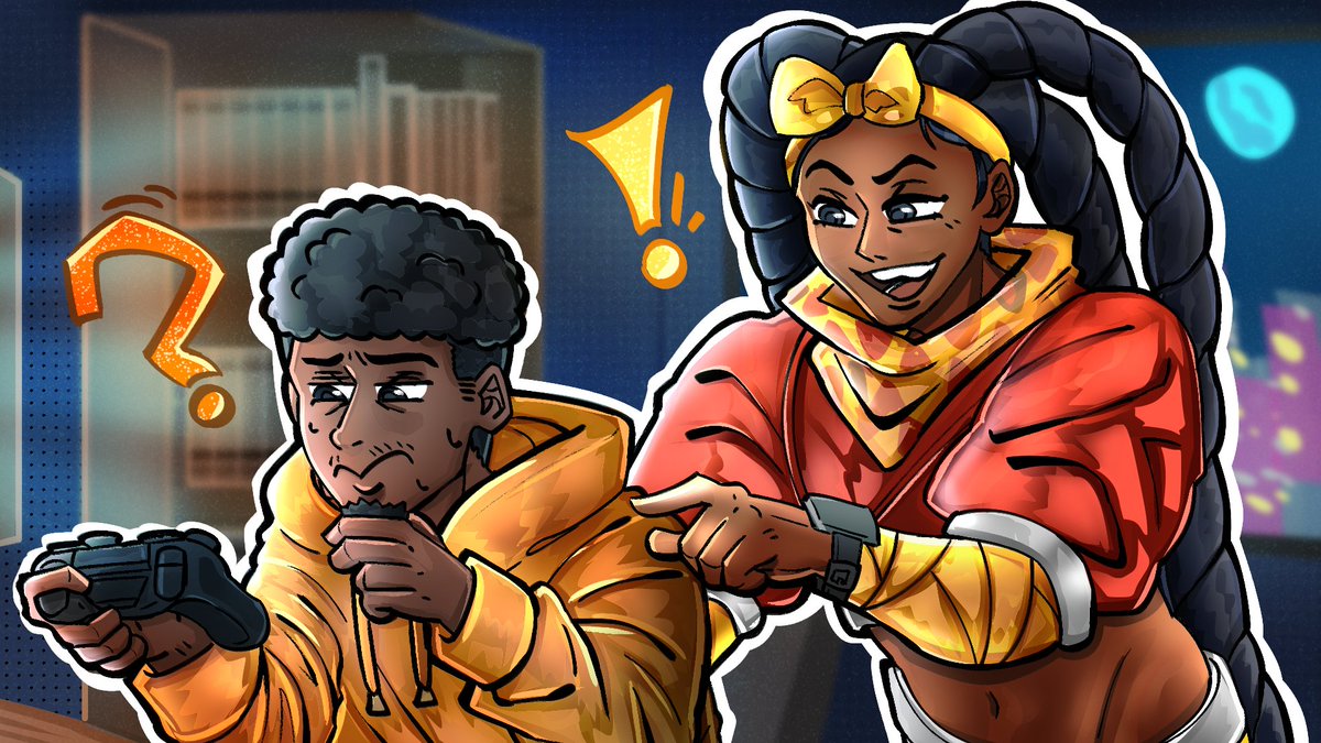 CatLecu's tweet image. Thumbnail comm for @/HoodFavJB on YT