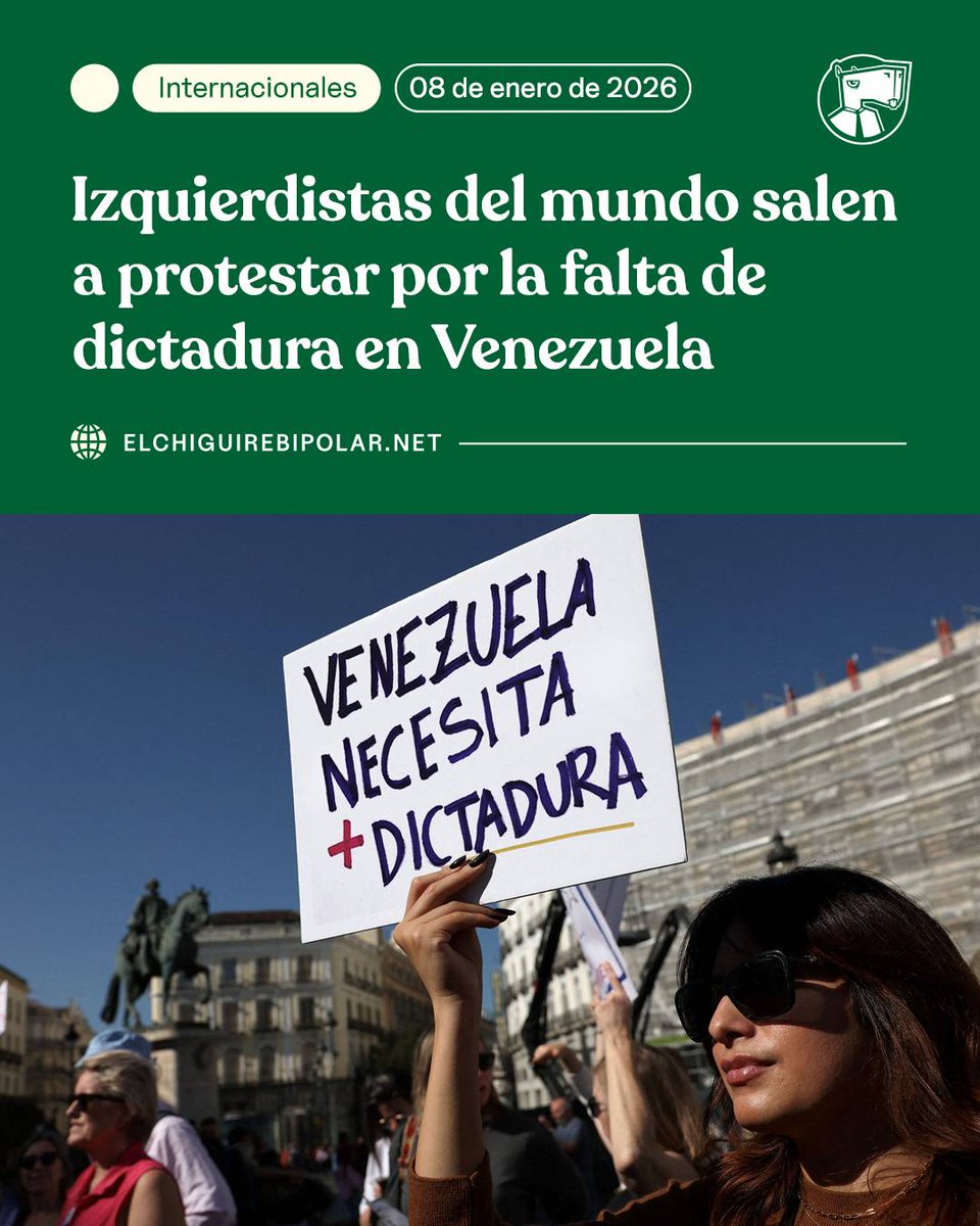 ChiguireBipolar's tweet image. Izquierdistas del mundo salen a protestar por la falta de dictadura en Venezuela ow.ly/qqWW50XTAGu