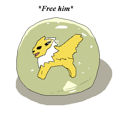 RoeRichard33476's tweet image. Jolteon bouncy ball toy