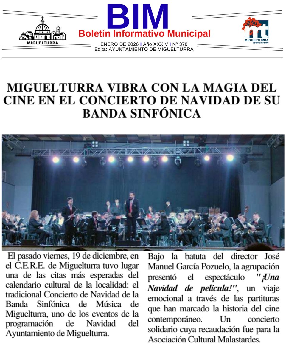 💚😍 ¡Nuestro 𝗖𝗼𝗻𝗰𝗶𝗲𝗿𝘁𝗼 𝗱𝗲 𝗡𝗮𝘃𝗶𝗱𝗮𝗱 en el 𝗕𝗜𝗠 𝗱𝗲 𝗠𝗶𝗴𝘂𝗲𝗹𝘁𝘂𝗿𝗿𝗮!

🗞️miguelturra.es/sites/default/…