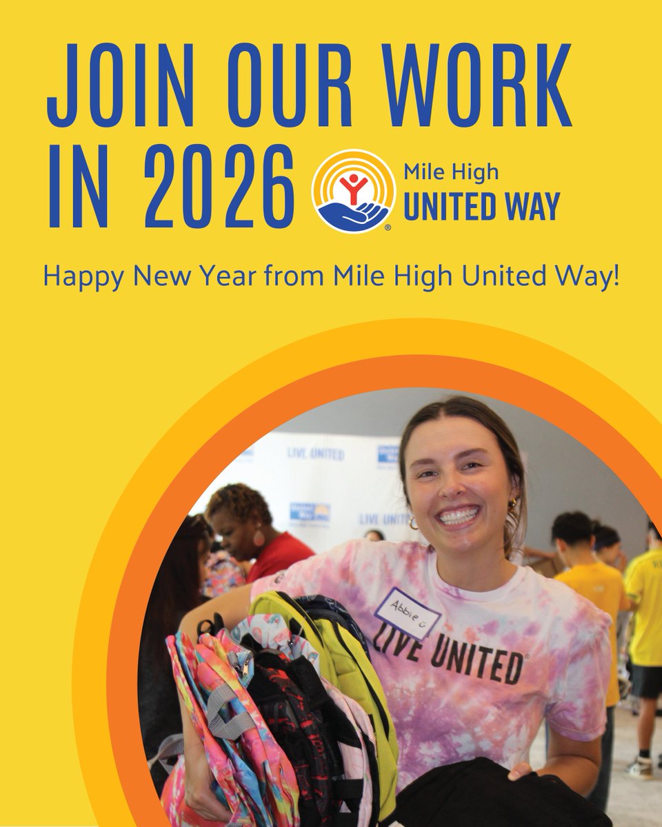 UnitedWayDenver's tweet photo. As we kick off the new year, we want to pause to say thank you for being such an important part of our work in 2025! Your kindness and generosity strengthened our community and gave hope to so many families in Metro Denver. Get involved this year: https://t.co/2jNER4MYkq https://t.co/HUVl4RGJEi
