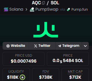 $AQC under $1M MC ahead of Android and App Store release is still a gift. 

Big things coming for <a href="/wickdottrade/">Wick</a> in the big 2026. I'll be doing my college football gambling on there today 🤝