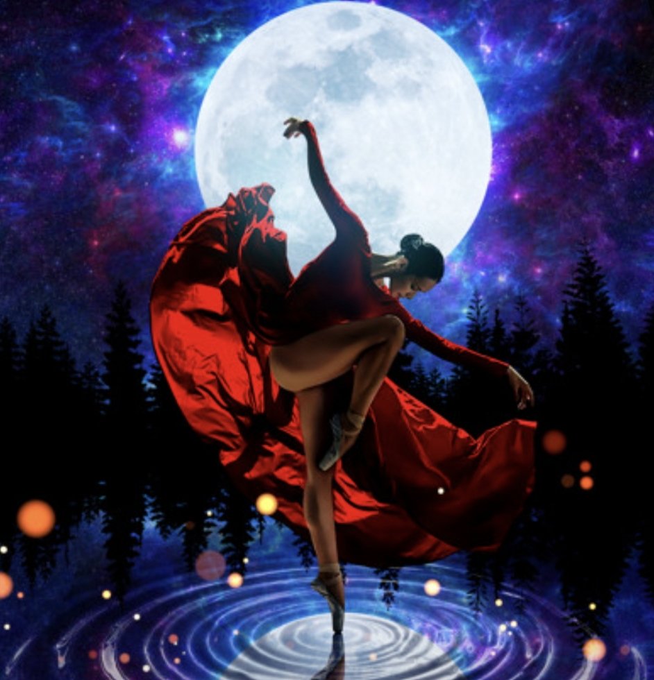 Buenas Noches 💜‼️
En la noche ,la pasión baila un ritmo salvaje ,un deseo que late los cuerpos se mueven ,se buscan ,se encuentran,en el baile 🎶 el tiempo no existe  
La música es fuego ,el baile 🎶 locura .Todo es posible si te contempla  la luna 
Felices sueños locos 👠🎸💃