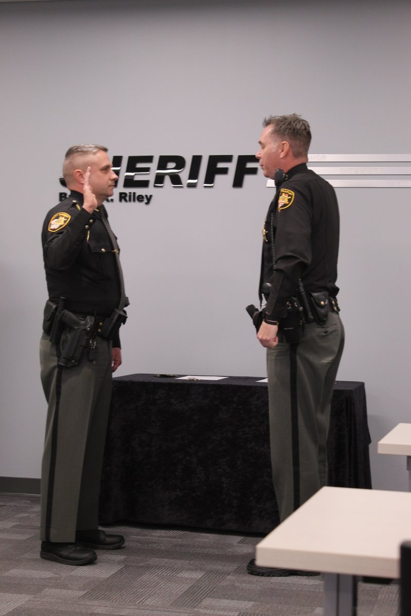 Join us in congratulating Sergeant Joe Gray and Deputy Alan Maines on their well-deserved promotions! Joe was promoted to Lieutenant, and Alan to Sergeant.

Thank you both for your hard work and dedication. You bring a wealth of knowledge and experience to our office and the