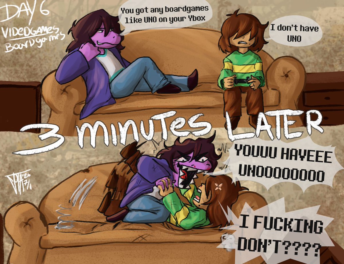 #krusieweek2026 Day 6: Videogames/Boardgames

Just a friendly sparring game between buddies, more entertaining than UNO atleast