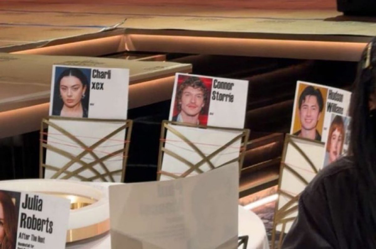 Charli xcx will be seated next to Connor Storrie and Hudson Williams at the Golden Globes!