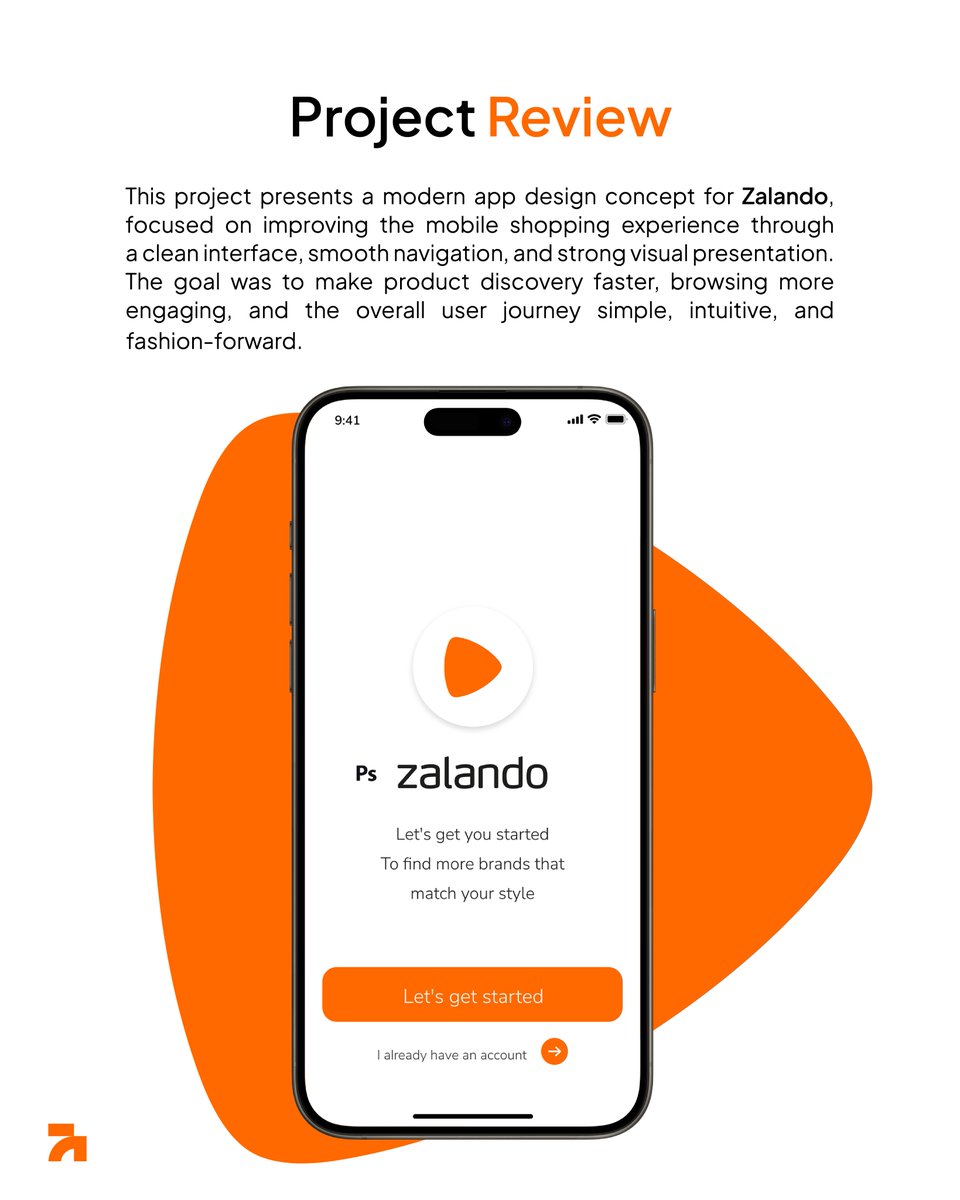 ascraftdesign's tweet photo. Reimagining the fashion shopping experience.
We explored a modern app design concept for @Zalando , focused on cleaner UI, smoother navigation &amp; a more engaging mobile journey.
At Ascraft, we design user-centered digital experiences. 
#Zalando #AppDesign #UIUX #EcommerceDesign https://t.co/TG7FNNVzWu