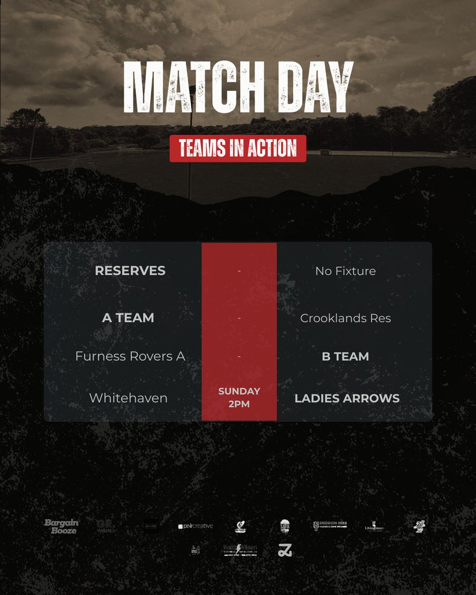 daltonunitedfc's tweet image. ⚫🔴 𝗡𝗘𝗫𝗧 𝗠𝗔𝗧𝗖𝗛 🔴⚫
📅 Saturday 10th January

𝟭𝘀𝘁 𝗧𝗘𝗔𝗠
🆚 Appley Bridge
⏰ 2:00pm
🏟 Railway Meadow, Sponsored by Joss Engineering

𝗔 𝗧𝗘𝗔𝗠
🆚 Crooklands Casuals Reserves
⏰ 2:00pm
🏟 Bigger Bank