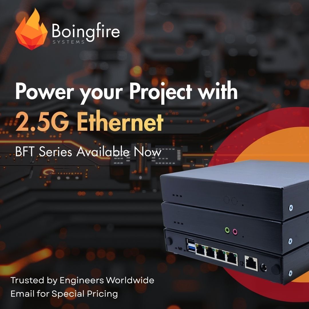 The new Boingfire BFT8KB Edge-Max is engineered for the demands of next-gen edge and security workloads.

Its 4 x Intel I226-V 2.5GbE ports are the game-changer.

#Boingfire #CorpShadow #IntelAtom #NetworkAppliance #EdgeComputing #SDWAN #VPN