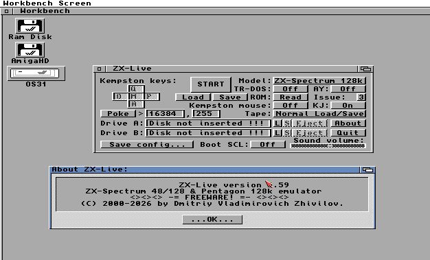 Smi lyページ ZX-Live version v0.59 - Sinclair ZX-Spectrum 48/128K and Pentagon